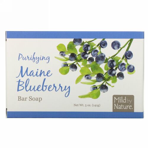 Mild By Nature, ピューリファイングバーソープ、マリーンブルーベリー、5オンス (141 g) (Discontinued Item)