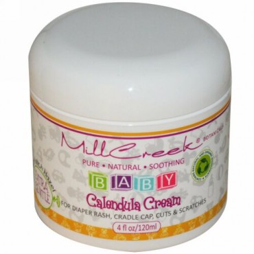 Mill Creek Botanicals, ボタニカル, ベビーカレンデュラクリーム, 4オンス (120 ml) (Discontinued Item)