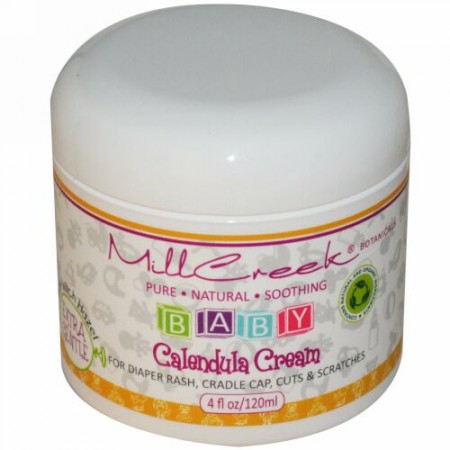 Mill Creek Botanicals, ボタニカル, ベビーカレンデュラクリーム, 4オンス (120 ml) (Discontinued Item)