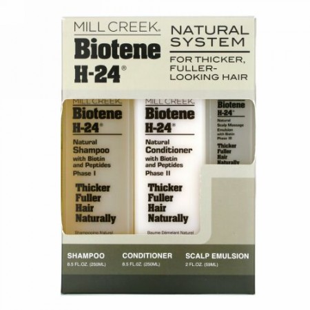 Mill Creek Botanicals, バイオティーン H-24®, ナチュラルシステム, 3 ピースキット