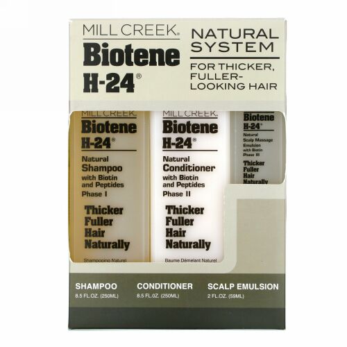 Mill Creek Botanicals, バイオティーン H-24®, ナチュラルシステム, 3 ピースキット