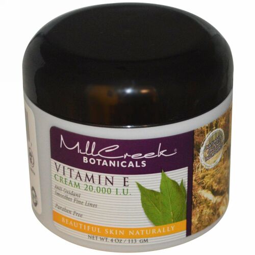 Mill Creek Botanicals, ビタミン E クリーム、20,000 IU、4 oz (113 g) (Discontinued Item)