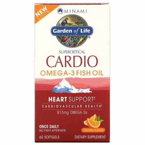 Minami Nutrition, カーディオ・オメガ3フィッシュオイル、オレンジ味、ソフトゲル60錠