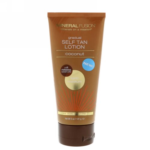 Mineral Fusion, 穏やかなセルフタンローション、ライト/ミディアム、ココナッツ、5オンス (141 g) (Discontinued Item)