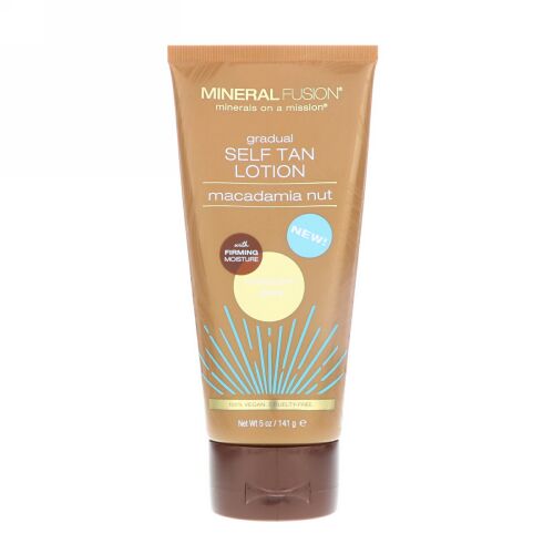 Mineral Fusion, グラデュアル セルフ タン ローション、ミディアム/ダーク、マカダミアナッツ、 5 oz (141 g) (Discontinued Item)