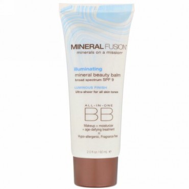 Mineral Fusion, Mineral Beauty Balm, SPF 9, Illuminating, 2.0 oz (60 ml) (Discontinued Item)