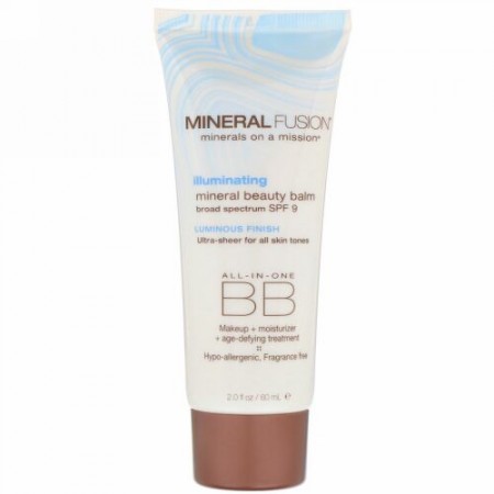 Mineral Fusion, Mineral Beauty Balm, SPF 9, Illuminating, 2.0 oz (60 ml) (Discontinued Item)