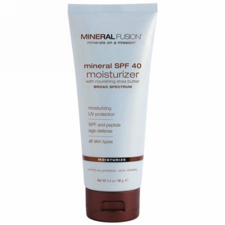 Mineral Fusion, ミネラル SPF 40 フェイシャルモイスチャライザー, すべての肌タイプ用, 3.4オンス (96 g)