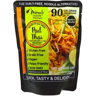Miracle Noodle, 即席ミール、パッド・タイ、10 oz (280 g)