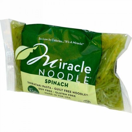 Miracle Noodle, ほうれん草としらたきのパスタ、7オンス (198 g)