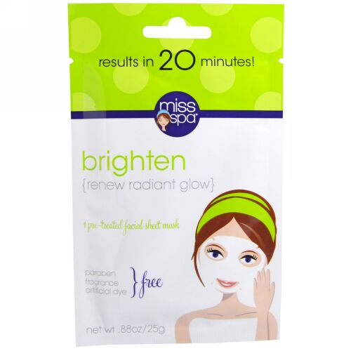 Miss Spa, ブライテン、 1 プレトリートメント フェイシャルシートマスク、 1 マスク (Discontinued Item)
