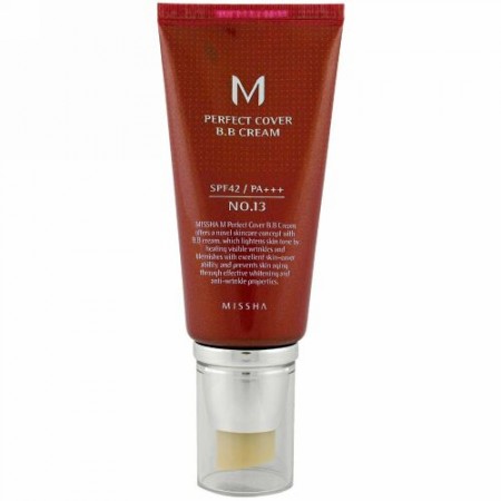 Missha, MパーフェクトカバーB.Bクリーム、No. 13 ブライト・ベージュ、50 ml (Discontinued Item)