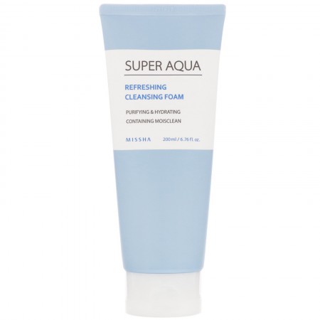 Missha, スーパー・アクアリフレッシング・クレンジングフォーム、6.76 液体オンス（200 ml） (Discontinued Item)