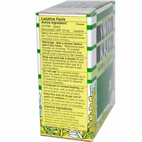 Modern Products, Swiss Kriss ハーブ下剤、フレーク状、3-1/4 オンス(92 g) (Discontinued Item)