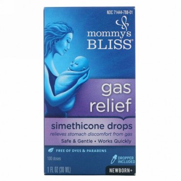 Mommy's Bliss, ガスリリーフ、シメチコン・ドロップ、新生児から、1 fl oz (30 ml)