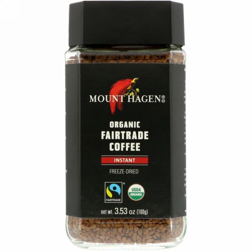 Mount Hagen, オーガニックフェアトレードコーヒー、インスタント、3.53オンス (100 g)