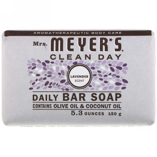 Mrs. Meyers Clean Day, 日用固形石鹸、ラベンダーの香り、5.3オンス（150 g） (Discontinued Item)
