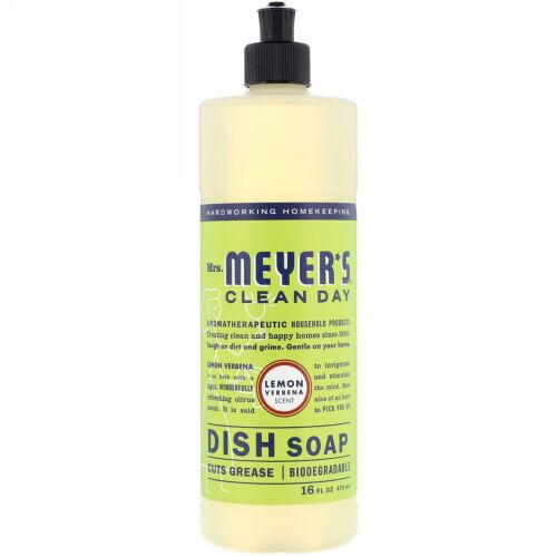 Mrs. Meyers Clean Day, 食器用洗剤、レモンバーベナの香り、473ml（16液量オンス）