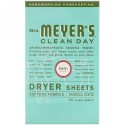 Mrs. Meyers Clean Day, ドライヤーシート、バジルの香り、80 枚 (Discontinued Item)
