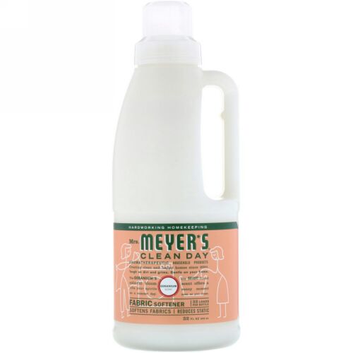 Mrs. Meyers Clean Day, ミセスメイヤーズクリーンデイ, Fabric Softener, Geranium Scent, 32 fl oz (946 ml)