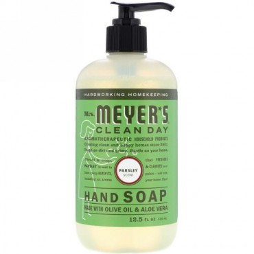 Mrs. Meyers Clean Day, Hand Soap, Parsley Scent, 12.5 fl oz (370 ml) (Discontinued Item)