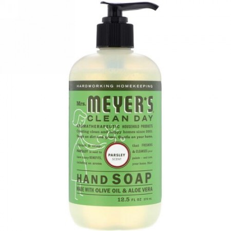 Mrs. Meyers Clean Day, Hand Soap, Parsley Scent, 12.5 fl oz (370 ml) (Discontinued Item)