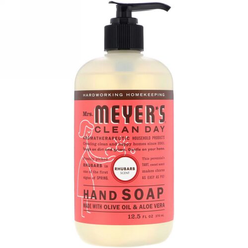 Mrs. Meyers Clean Day, Hand Soap, Rhubarb Scent, 12.5 fl oz (370 ml) (Discontinued Item)
