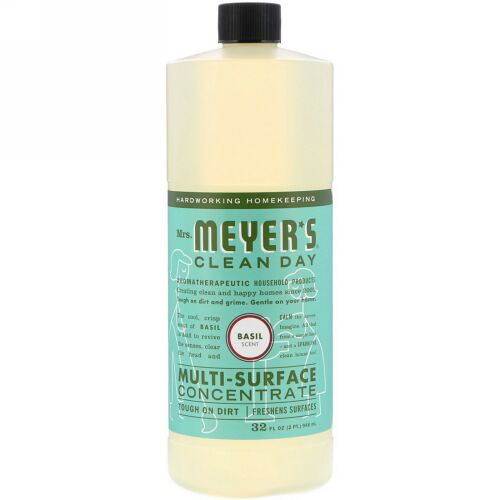 Mrs. Meyers Clean Day, Multi-Surface Concentrated Cleaner, Basil, 32 fl. oz. (Discontinued Item)