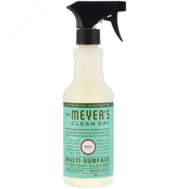 Mrs. Meyers Clean Day, Multi-Surface Everday Cleaner, Basil Scent, 16 fl oz (473 ml)