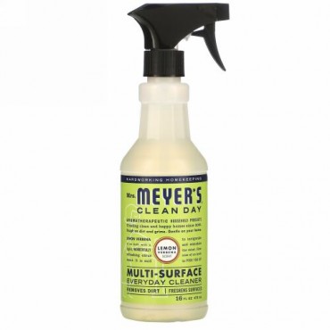 Mrs. Meyers Clean Day, 毎日使用する多目的クリーナー、レモンバーベナの香り、16液量オンス（473 ml）