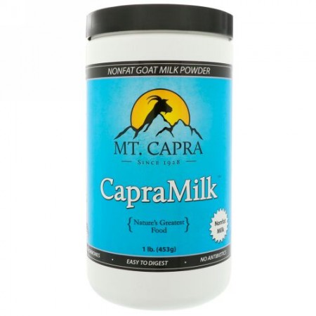 Mt. Capra, CapraMilk 無脂肪ヤギミルクパウダー 1 lb (453 g)
