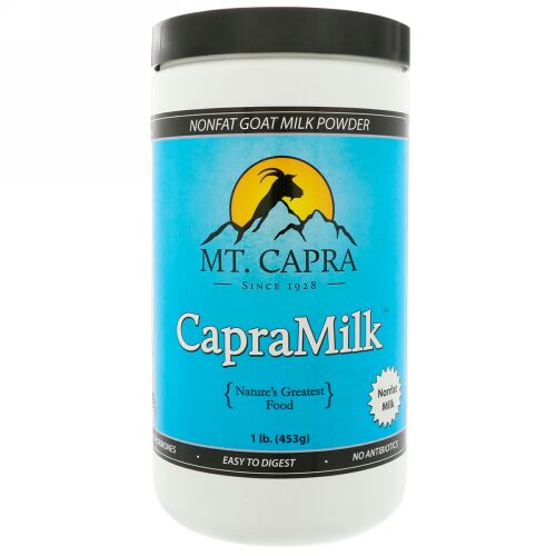 Mt. Capra, CapraMilk 無脂肪ヤギミルクパウダー 1 lb (453 g)