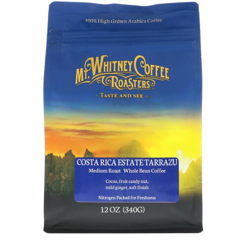 Mt. Whitney Coffee Roasters, コスタリカ産エステートタラズ、ミディアムプラスロースト、ホールビーンコーヒー、12オンス（340 g）