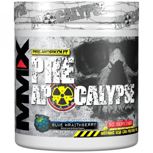 MuscleMaxx, プレアポカリプス、プレワークアウト、ブルーレイスベリー、320g（11.28オンス）