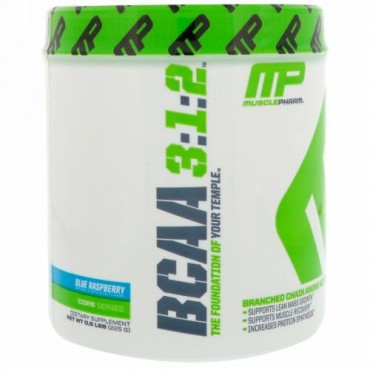 MusclePharm, BCAA 3:1:2、ブルーラズベリー、0.5ポンド (225 g) (Discontinued Item)