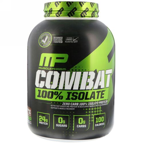 MusclePharm, コンバット100％アイソレート、チョコレートミルク、5 lb (2268 g)