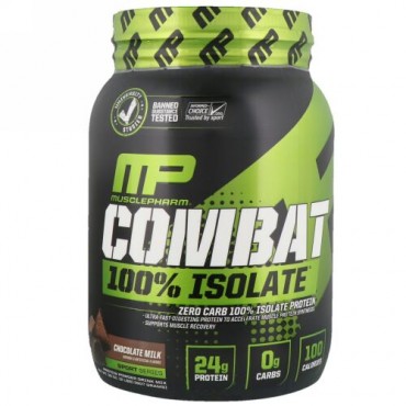 MusclePharm, Combat100%分離プロテイン、チョコレートミルク味、32オンス(907 g) (Discontinued Item)