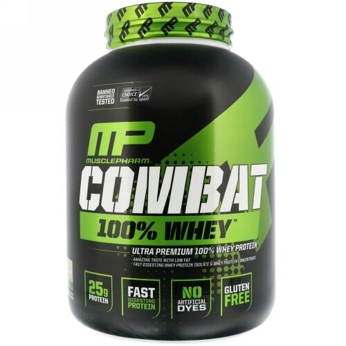 MusclePharm, コンバット100%ホエイタンパク質, クッキーアンドクリーム, 5ポンド (2269 g)