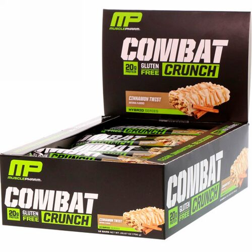 MusclePharm, コンバットクランチ、シナモンツイスト、12 本、各63 g