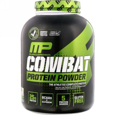 MusclePharm, コンバットプロテインパウダー、クッキーアンドクリーム、2,275 g（5 lbs） (Discontinued Item)