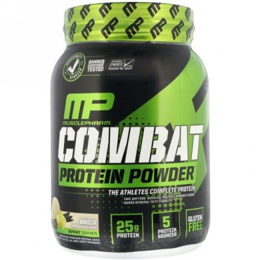 MusclePharm, コンバット プロテインパウダー™, バニラ, 32 オンス (907 g)