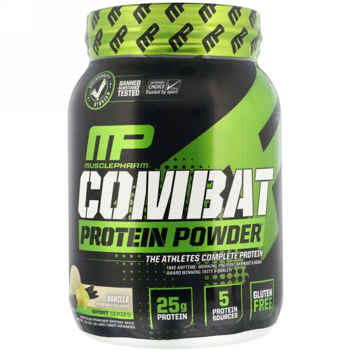 MusclePharm, コンバット プロテインパウダー™, バニラ, 32 オンス (907 g)