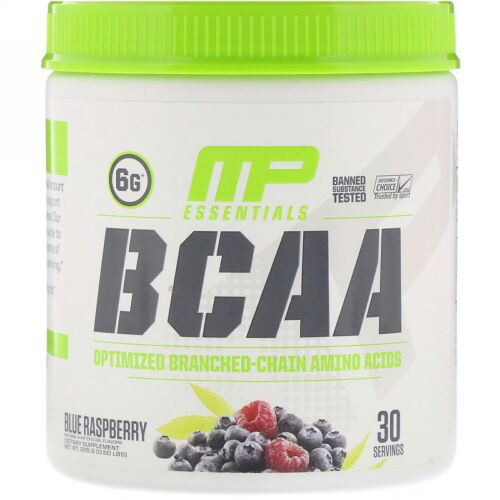 MusclePharm, Essentials（エッセンシャルズ）、BCAA、ブルーラズベリー、225g（0.50ポンド）