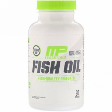 MusclePharm, エッセンシャルズ、フィッシュオイル、90ソフトジェル