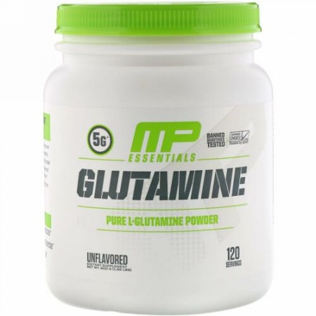 MusclePharm, Essentials, Glutamine, Unflavored, 1.32 lbs (600 g)