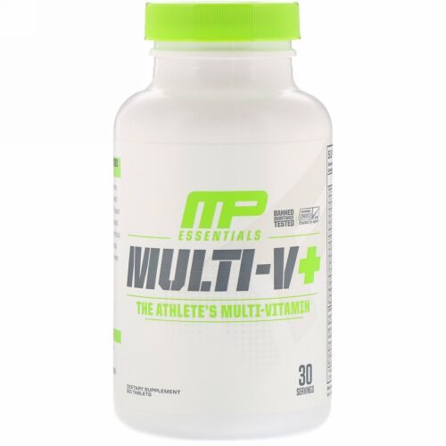 MusclePharm, エッセンシャル、マルチV+、アスリート向けマルチビタミン、60粒
