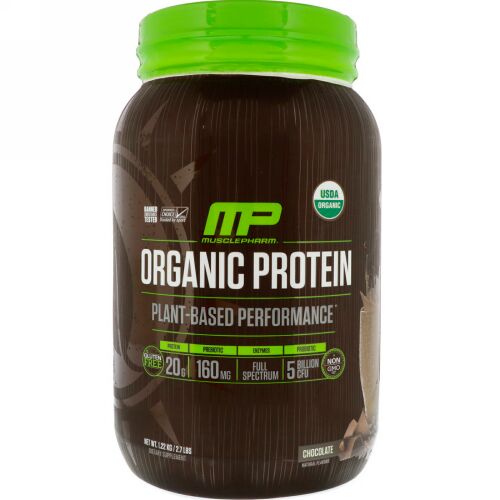 MusclePharm Natural, オーガニックプロテイン、植物ベース、チョコレート、2.7ポンド (1.22 kg) (Discontinued Item)