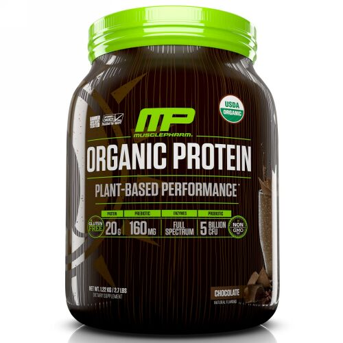 MusclePharm Natural, オーガニックプロテイン、植物ベースのパフォーマンス、チョコレート、2.7ポンド (1.22 kg) (Discontinued Item)