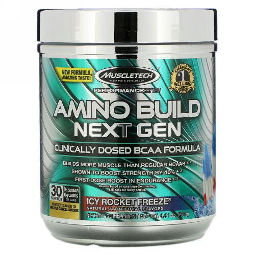 Muscletech, Amino Build（アミノビルド）ネクストジェン、アイシーロケットフリーズ、276g（9.73オンス）