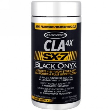 Muscletech, CLA 4X、SX-7、ブラックオニキス、112フルーツフレーバーソフトジェル (Discontinued Item)